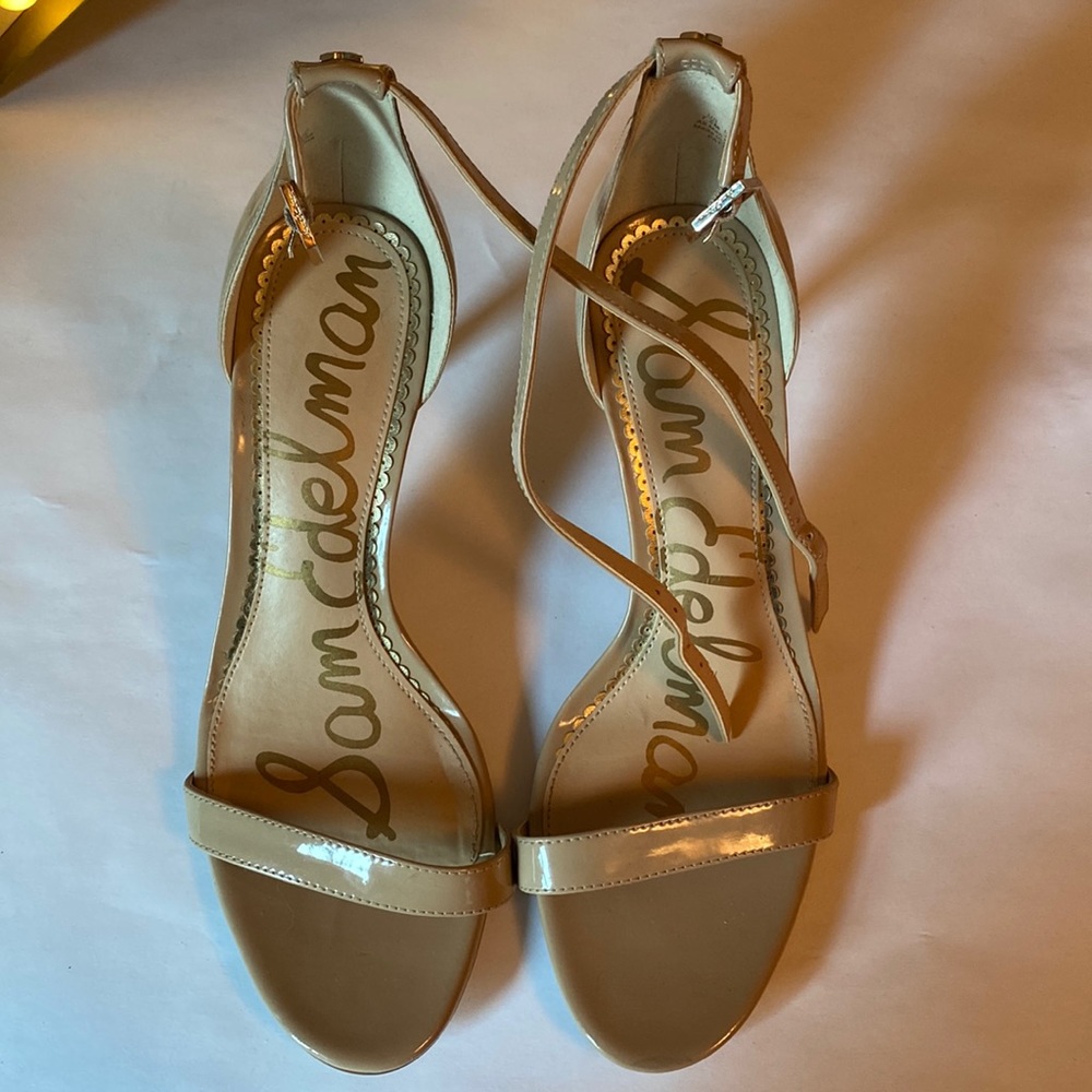 Sam Edelman Nude Ankle Strap Heels